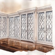 Drawings of a San Francisco TownHouse - Drawings facade, furniture, structure, window, white