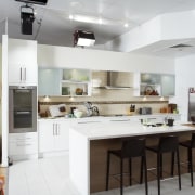 View of a kitchen designed by designers at cabinetry, countertop, cuisine classique, interior design, kitchen, room, white, gray