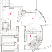 View of the master suite, bed, fireplace, recessed architecture, area, artwork, design, diagram, drawing, floor plan, line, line art, plan, product, product design, technical drawing, white