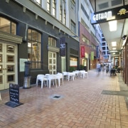 view of chews lane development,featuring pathed pathways,lighting,doors and city, neighbourhood, gray