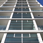 Exterior view of Chews Lane and the Chews angle, architecture, building, commercial building, condominium, corporate headquarters, daylighting, daytime, facade, glass, line, metropolitan area, residential area, sky, skyscraper, symmetry, tower block, window, gray