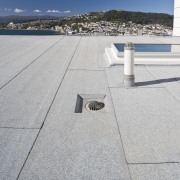 external view of drainage solutions at Chews lane asphalt, cloud, fixed link, floor, horizon, line, outdoor structure, road surface, roof, sea, sky, water, gray