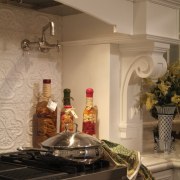 A view of a kitchen by Downsview Features countertop, interior design, kitchen, room, orange, brown