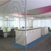 The new Zain headquarters in Bahrain reflects the ceiling, conference hall, daylighting, interior design, office, gray