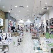 View of shops fitted by Dimension Shopfitters. - bookselling, institution, interior design, product, public library, retail, gray
