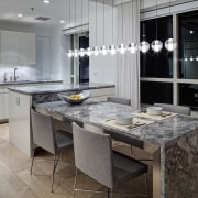 View of kitchen designed by Massey Hoffman Architects cabinetry, countertop, cuisine classique, floor, flooring, interior design, kitchen, room, gray, black