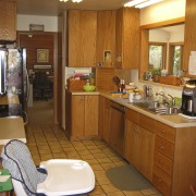 Kitchen prior to renovation. - Kitchen prior to cabinetry, countertop, cuisine classique, interior design, kitchen, real estate, room, brown