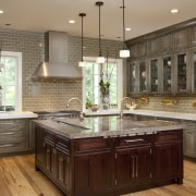 This kitchen was the overall winner of the cabinetry, countertop, cuisine classique, flooring, hardwood, interior design, kitchen, room, wood flooring, brown
