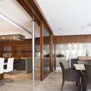 The visual connection between the indoor kitchen and ceiling, interior design, real estate, restaurant, white