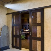 Quality Wood Products supplied and installed wood joinery architecture, ceiling, door, interior design, lobby, brown, gray
