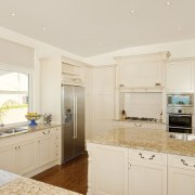 The kitchen, also by Fyfe Kitchens, features traditional cabinetry, countertop, cuisine classique, home, interior design, kitchen, property, real estate, room, white