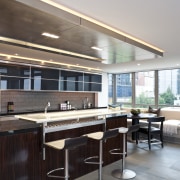 View of kitchen designed by Garret Cord Werner architecture, daylighting, furniture, house, interior design, table, gray