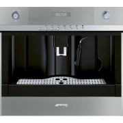 Designed by Hacker Kitchens, this kitchen features appliances coffeemaker, espresso machine, home appliance, kitchen appliance, product, product design, small appliance, gray, black