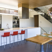 View of kitchen designed by Tim Rempel of countertop, interior design, kitchen, table, white