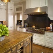 Large traditional kitchen by Architect Keith Summerour cabinetry, countertop, cuisine classique, floor, flooring, hardwood, home, interior design, kitchen, laminate flooring, room, wood flooring, brown, gray