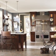 View of kitchen featuring Decora custom made and cabinetry, countertop, cuisine classique, furniture, interior design, kitchen, room, table, white