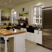 View of kitchen designed by Jennifer Gilmer Kitchen cabinetry, countertop, cuisine classique, interior design, kitchen, room, brown, gray