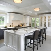 View of kitchen designed by St. Clair Kitchen cabinetry, ceiling, countertop, cuisine classique, floor, flooring, furniture, interior design, kitchen, room, table, gray