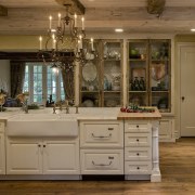 View traditional kitchen designed by Drury Design Kitchen cabinetry, countertop, cuisine classique, furniture, interior design, kitchen, room, brown