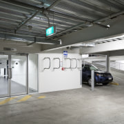 View of the basement carpark at 80 Queen motor vehicle, parking, gray, black