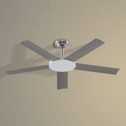 Image of a ceiling fan from Hunter Pacific. ceiling, ceiling fan, light fixture, mechanical fan, product design, gray, orange