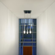 view of the double-height entrance way of this architecture, blue, ceiling, daylighting, house, window, white