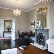 View of this lounge with ceiling chandeliers &amp; ceiling, dining room, home, interior design, living room, real estate, room, gray