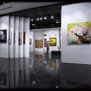 Interior view of the Art Gallery by Designworx, art exhibition, exhibition, interior design, product design, black, gray