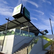 Fairview Green Shopping Centre, Fairview Park, WA - architecture, structure, teal