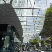 Close up exterior view of this building - architecture, building, commercial building, condominium, convention center, corporate headquarters, daylighting, daytime, facade, headquarters, metropolitan area, mixed use, structure, tourist attraction, white, black