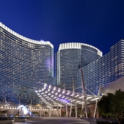 CityCenter, Las Vegas - CityCenter, Las Vegas - architecture, building, city, cityscape, commercial building, condominium, convention center, corporate headquarters, daytime, downtown, facade, headquarters, hotel, landmark, light, lighting, metropolis, metropolitan area, mixed use, night, residential area, sky, skyscraper, structure, tourist attraction, tower block, urban area, blue