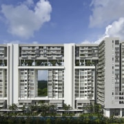 Exterior view of the apartment - Exterior view apartment, building, commercial building, condominium, corporate headquarters, elevation, facade, home, metropolitan area, mixed use, property, real estate, residential area, sky, tower block, urban design, gray