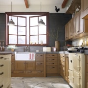 View of a kitchen which features cabinetry from cabinetry, countertop, cuisine classique, interior design, kitchen, room, gray, brown