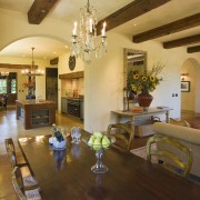 View from the dining table - View from ceiling, dining room, estate, home, interior design, living room, property, real estate, room, brown, orange