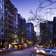 Night on Collins St - Night on Collins architecture, blue, building, city, cityscape, daytime, downtown, evening, house, infrastructure, landmark, light, light fixture, lighting, metropolis, metropolitan area, mixed use, neighbourhood, night, plant, residential area, road, sky, skyscraper, street, street light, town, tree, urban area, winter, blue