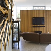 Interior view of the modern living area - ceiling, furniture, home, interior design, living room, room, wall, brown