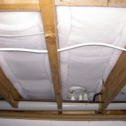 View of home insulation by Insultech Group. - ceiling, floor, furniture, product, wood, gray, white