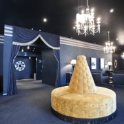 Lido cinema in hamilton - Lido cinema in architecture, interior design, light, light fixture, lighting, black, blue