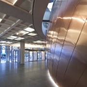 Interior view of the Supreme Court where the airport terminal, architecture, ceiling, daylighting, interior design, leisure centre, structure, gray