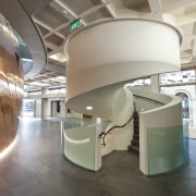 Interior view of the Supreme Court where the architecture, ceiling, daylighting, interior design, leisure centre, product design, gray