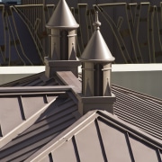 View of the Supreme Court which features metal architecture, daylighting, lighting, product design, roof, black, gray