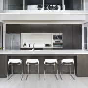 View of a kitchen which features Fisher &amp; countertop, cuisine classique, furniture, interior design, kitchen, product design, table, white, black