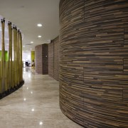 Steelcase Global Shared Services office, Kuala Lumpur architecture, ceiling, floor, flooring, interior design, lobby, wall, wood, brown, black