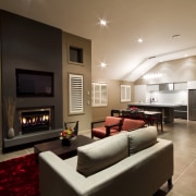 View of the lounge area of this Landmark ceiling, home, interior design, living room, lobby, real estate, room, suite, black, brown