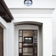 Exterior view of Eden Homes show home which door, interior design, white