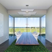 View of a dining room which features Resene apartment, architecture, ceiling, daylighting, floor, home, house, interior design, property, real estate, room, wall, gray