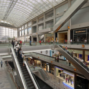 Marina Bay Sands, Singapore - Marina Bay Sands, architecture, building, daylighting, escalator, metropolis, metropolitan area, shopping mall, gray