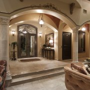 Interior view of traditional home many accessories ceiling, estate, flooring, home, interior design, living room, lobby, real estate, window, brown