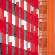 Kinloch Lodge, ANU Exchange, Canberra - Kinloch Lodge, architecture, building, facade, line, pattern, red, structure, symmetry, wall, window, red