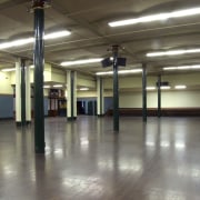 View of the renovated Sydney town hall featuring floor, flooring, hardwood, structure, wood, gray, brown